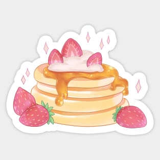 Delicious strawberry pancakes Sticker